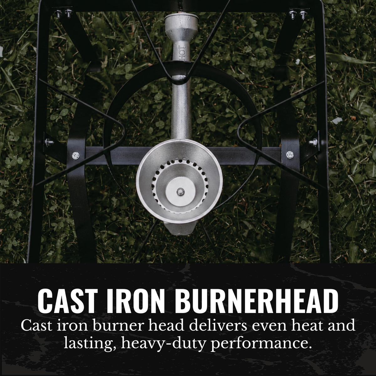 Propane High Pressure Cast-Iron Round Burner Head with Brass Fitting Orifice P367642