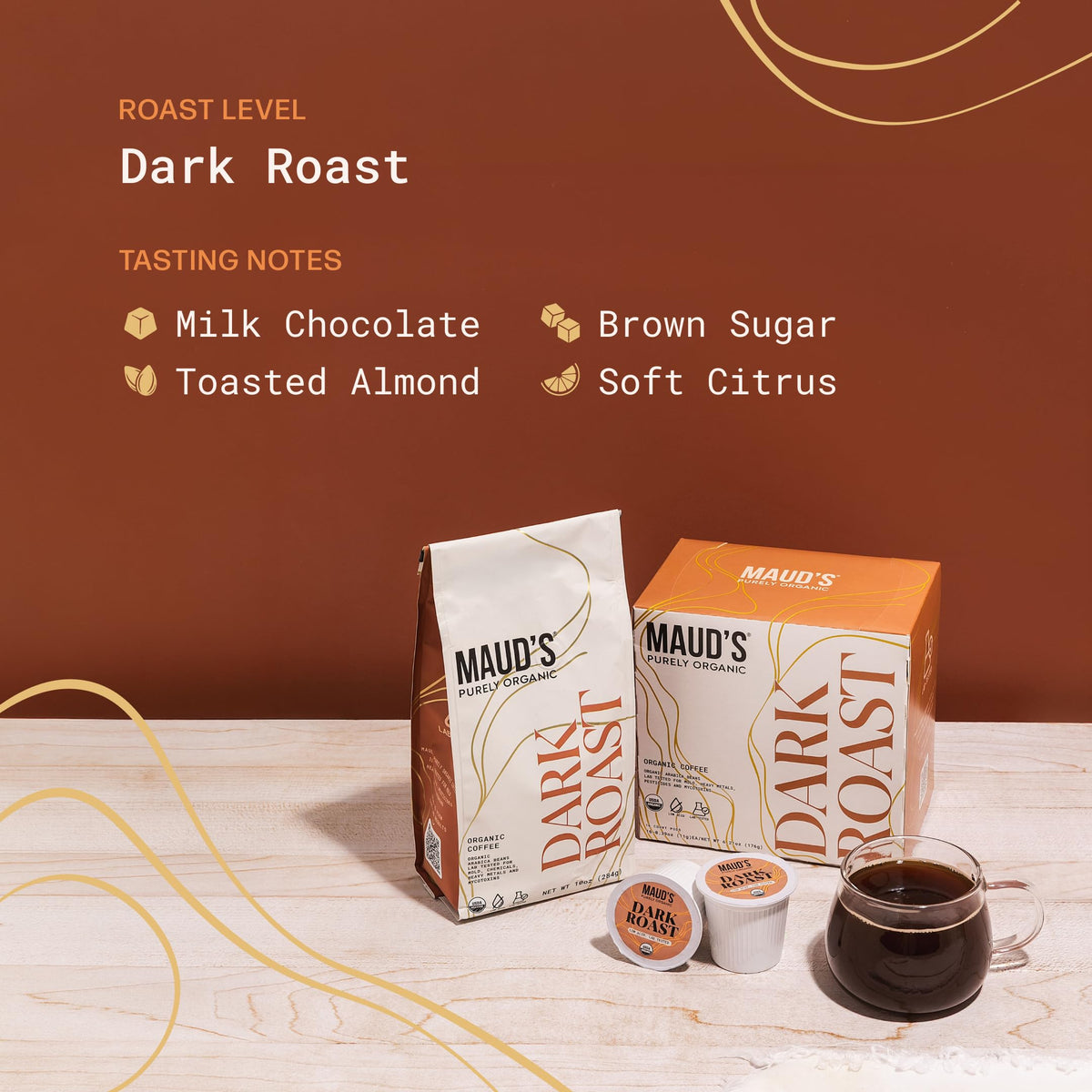 Organic Low Acid Dark Roast Coffee Pods 16ct H21429