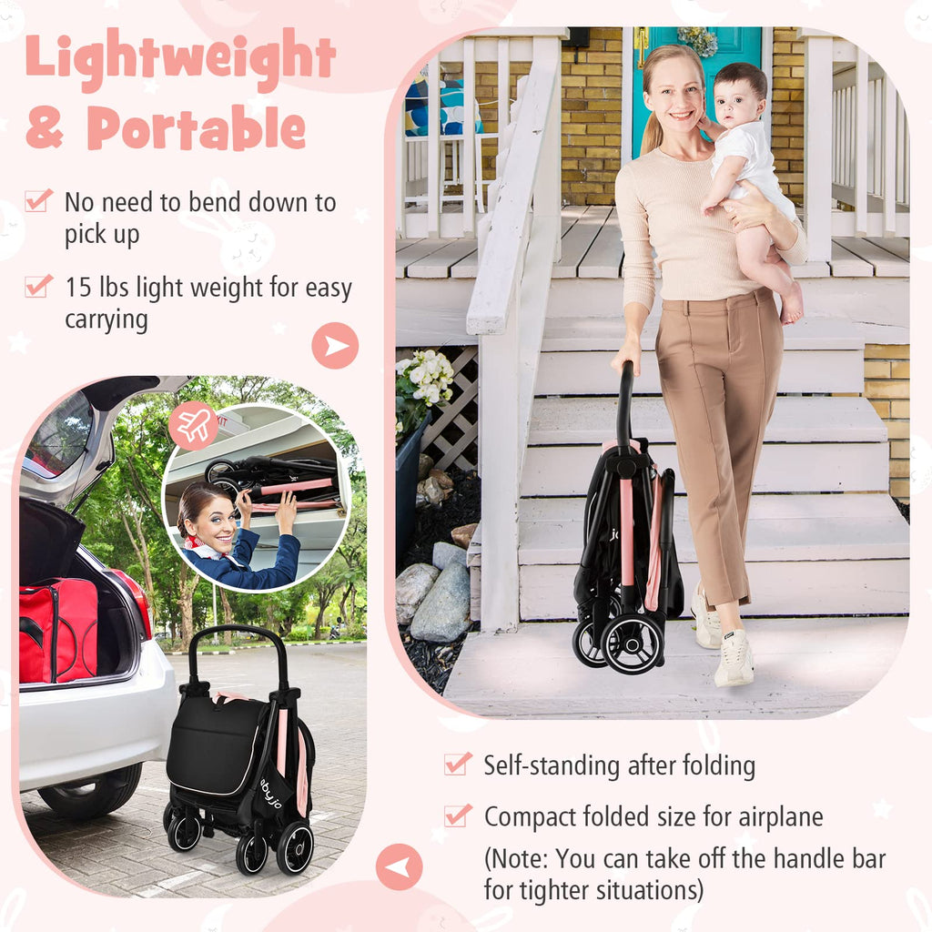 Lightweight Compact Baby Stroller with Canopy and Storage Basket H775