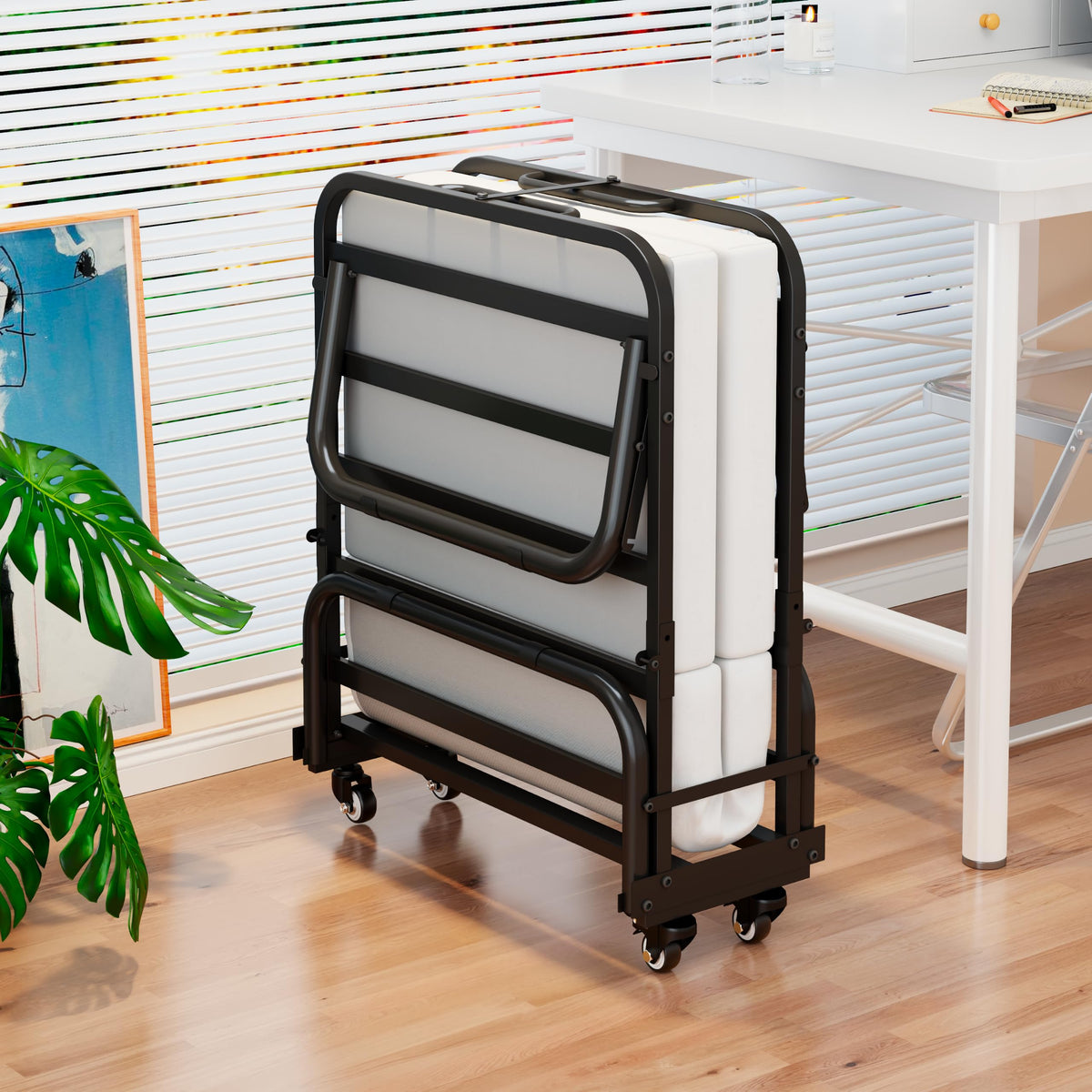 Folding Bed on Wheels W608