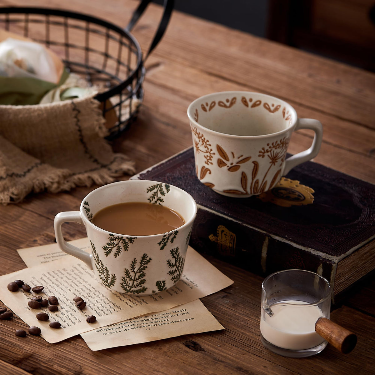12 oz Ceramic Coffee Mug Set of 4 L8056