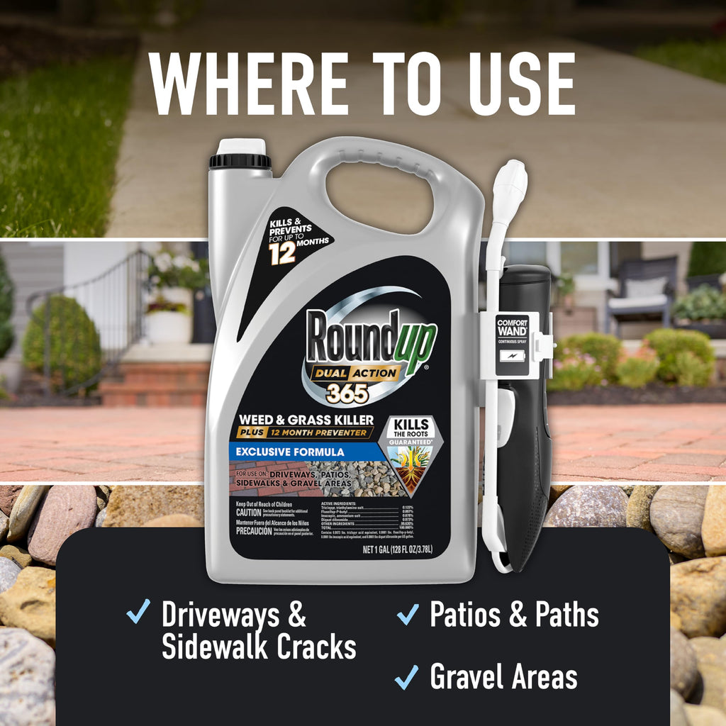 Weed & Grass Killer Plus 12 Month Preventer, 1 gal., Wand (Pack of 4) H307693