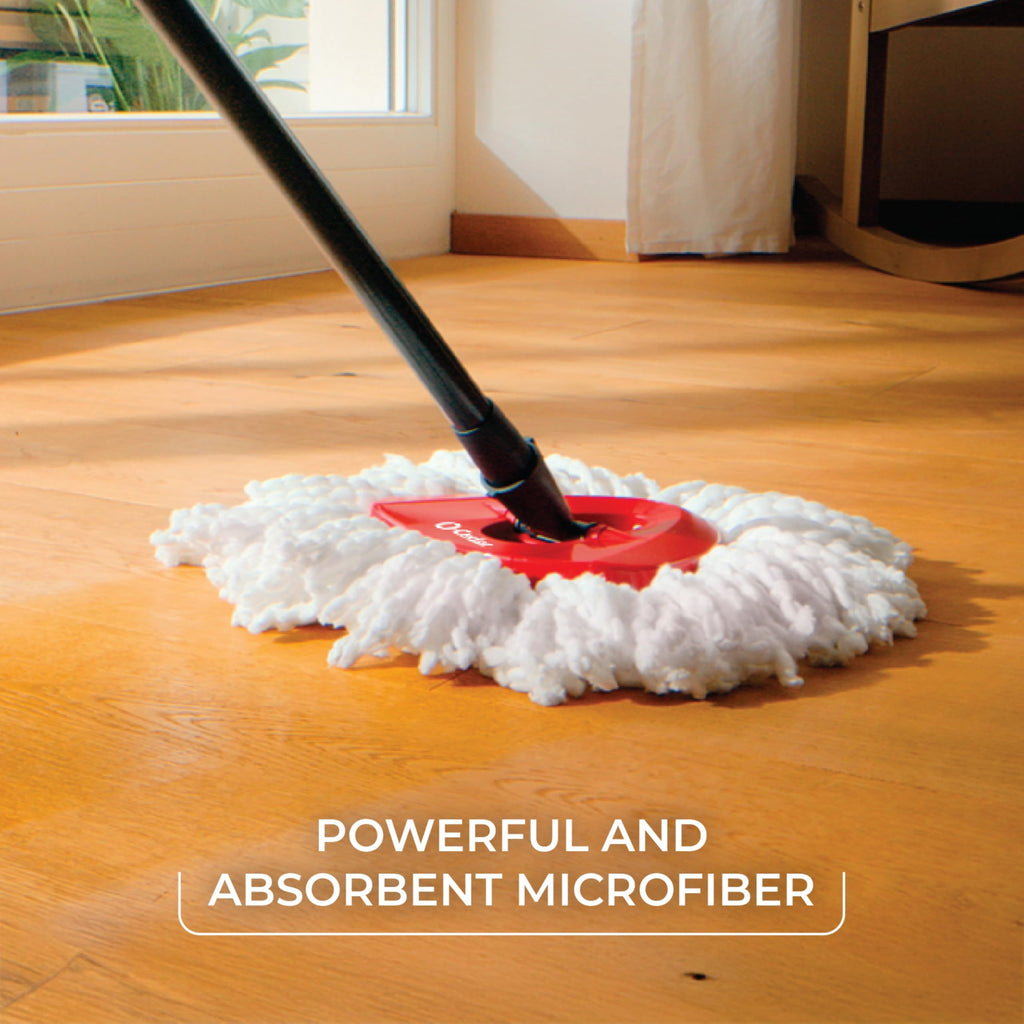 Microfiber Spin Mop & Bucket Floor Cleaning System with 2 Refills U741566