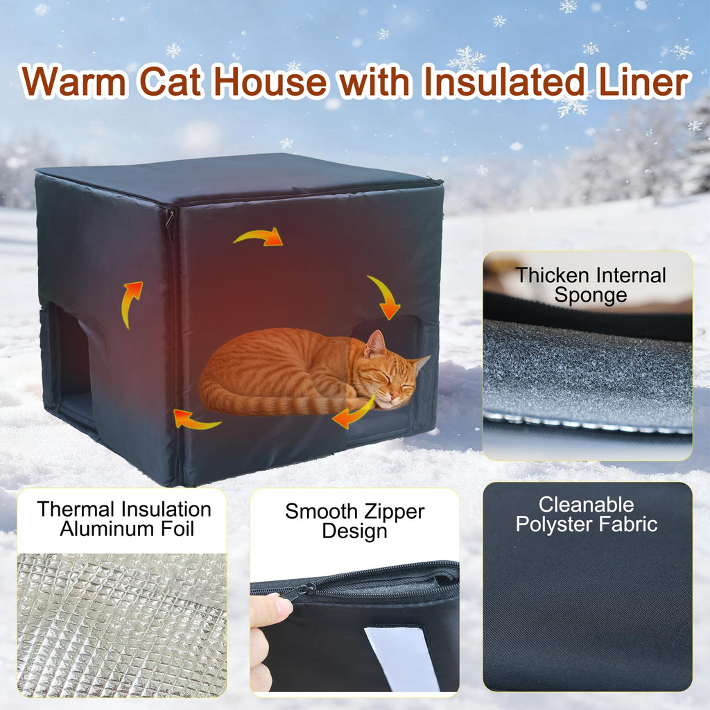 Insulated Outdoor Weatherproof Plastic Cat House R30359