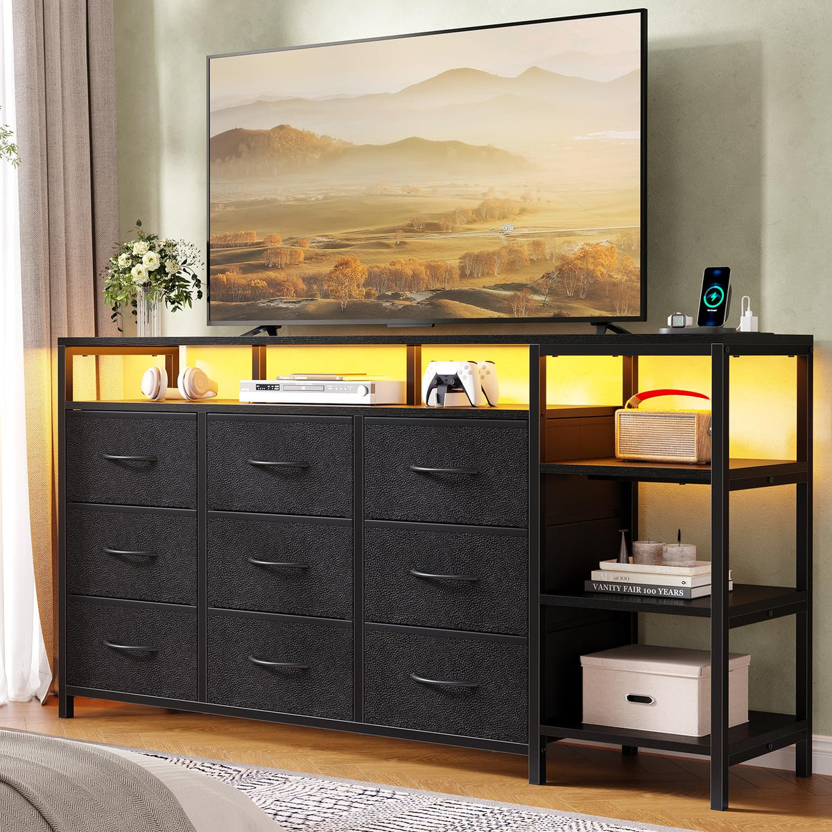 Black TV Stand E233