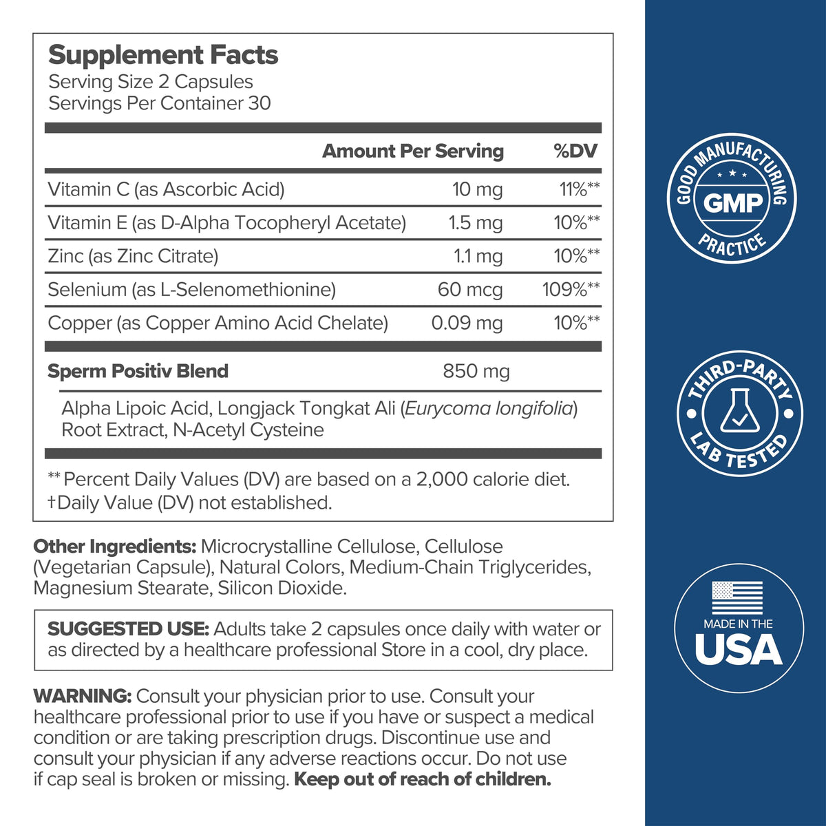 Sperm Health Support 30-Day Supply Q796301
