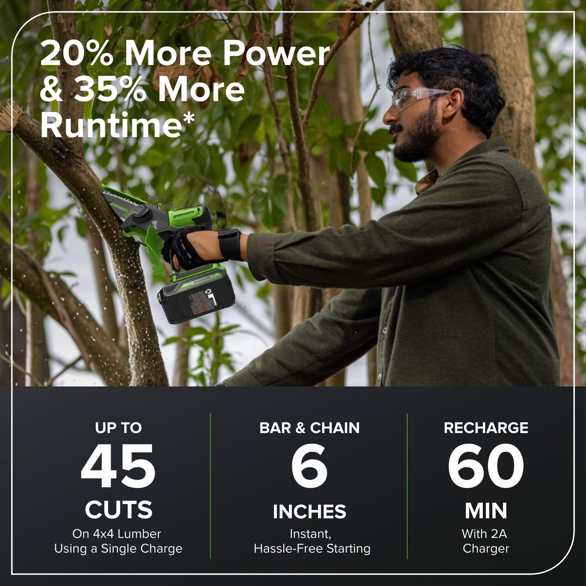 24V 6 in Mini Pruning Chainsaw L1524