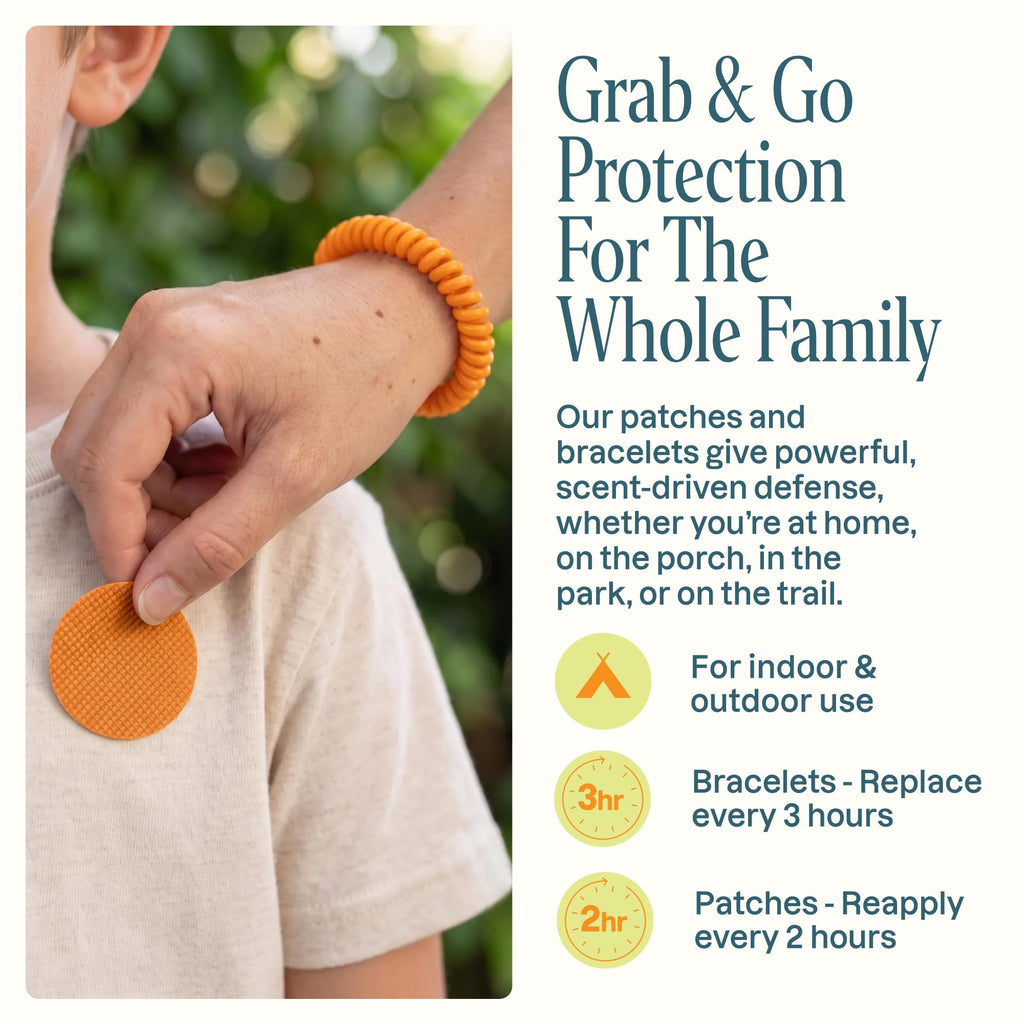 Mosquito Repellent Bracelets & Stickers, 40 Bands & 60 Patches O129