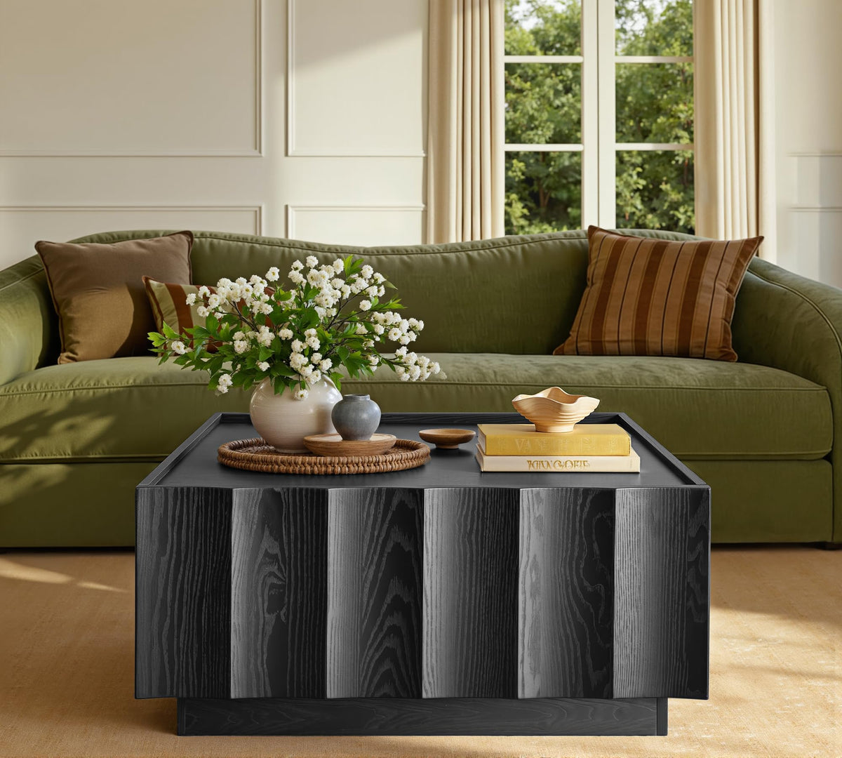 Square Coffee Table with Storage V173709