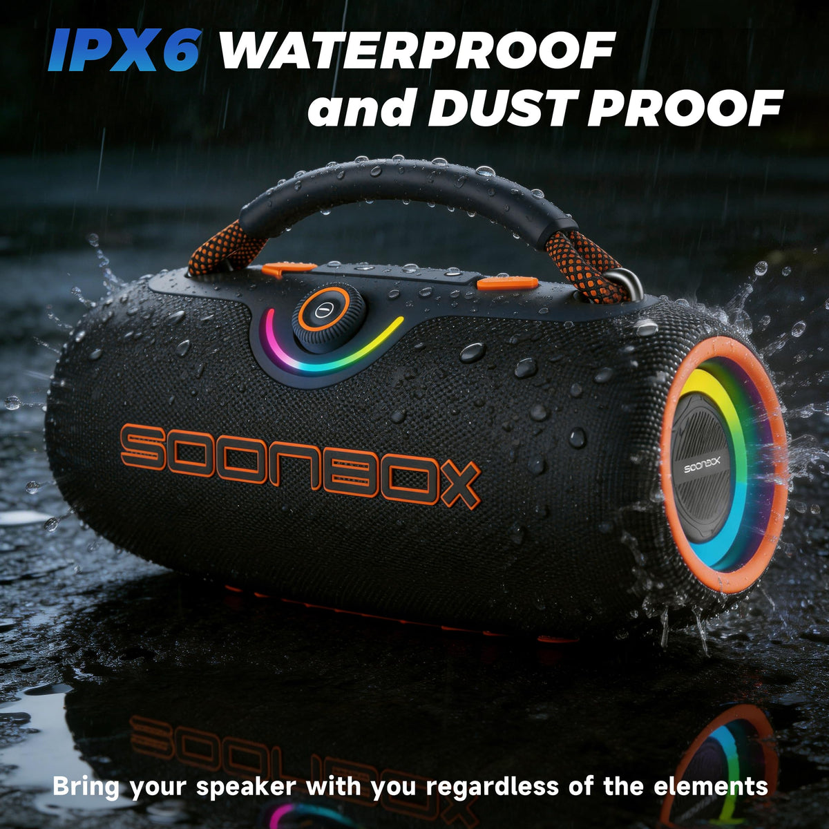 Black Portable Bluetooth Speakers U82048