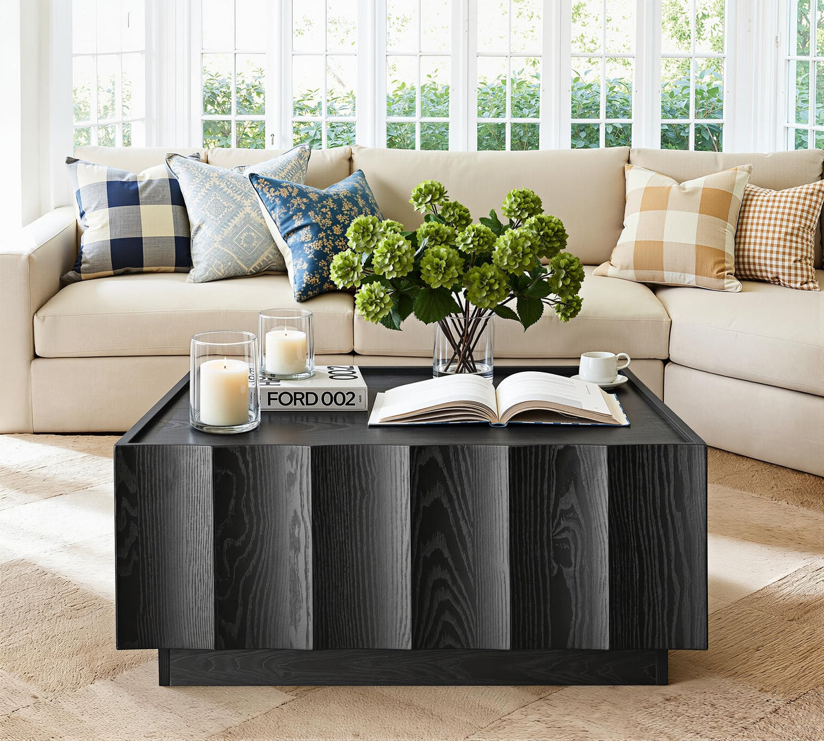 Square Coffee Table with Storage V173709