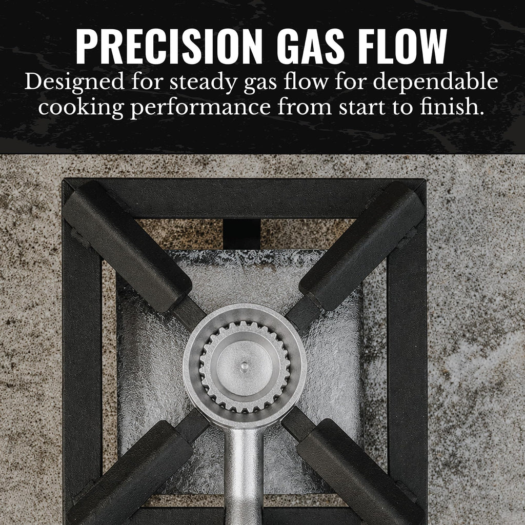Propane High Pressure Cast-Iron Round Burner Head with Brass Fitting Orifice P367642