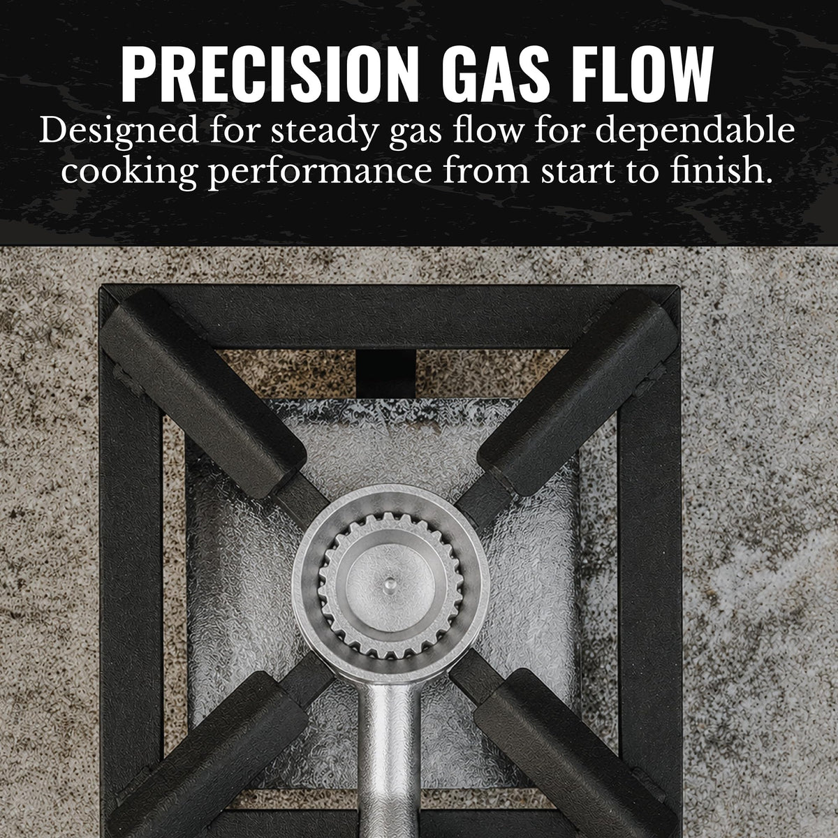 Propane High Pressure Cast-Iron Round Burner Head with Brass Fitting Orifice P367642