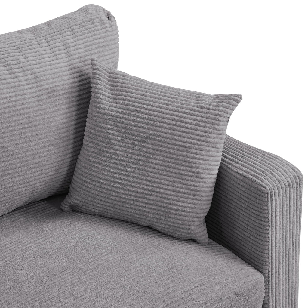 Light Gray 2-Seater Upholstered Loveseat Sofa K608936